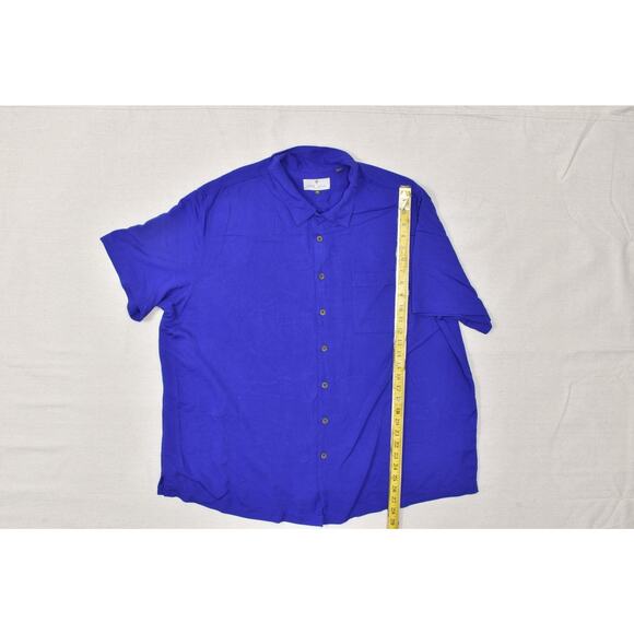 Oak Hill Men's Button Down Size 1XL Big and Tall Rayon Polyester Blend - Picture 4 of 8